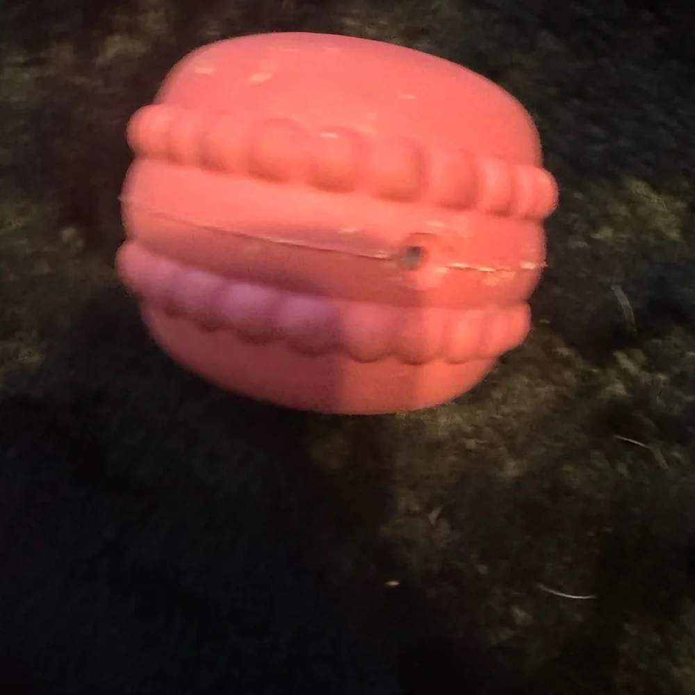 Bark Box Superchewer M- L macaroon cookie dog toy NEW wacky bounce solid rubber